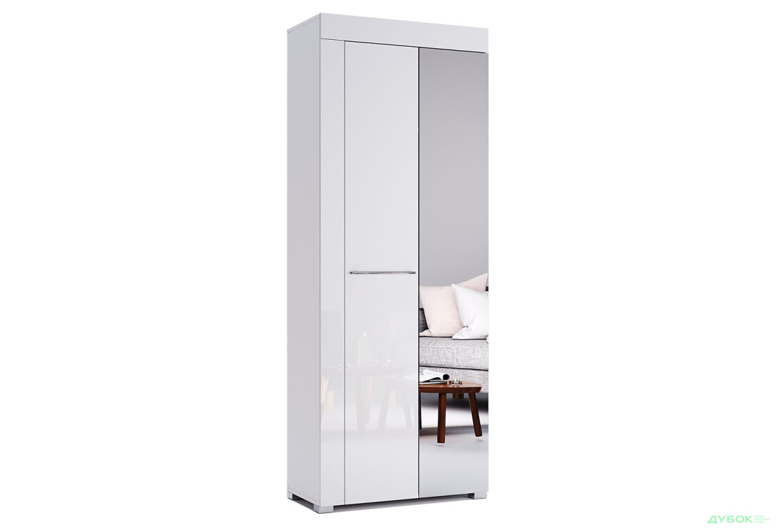 Изображение 3 - Шкаф MiroMark Аманда 2-дверный с зеркалом 75 см, глянец белый