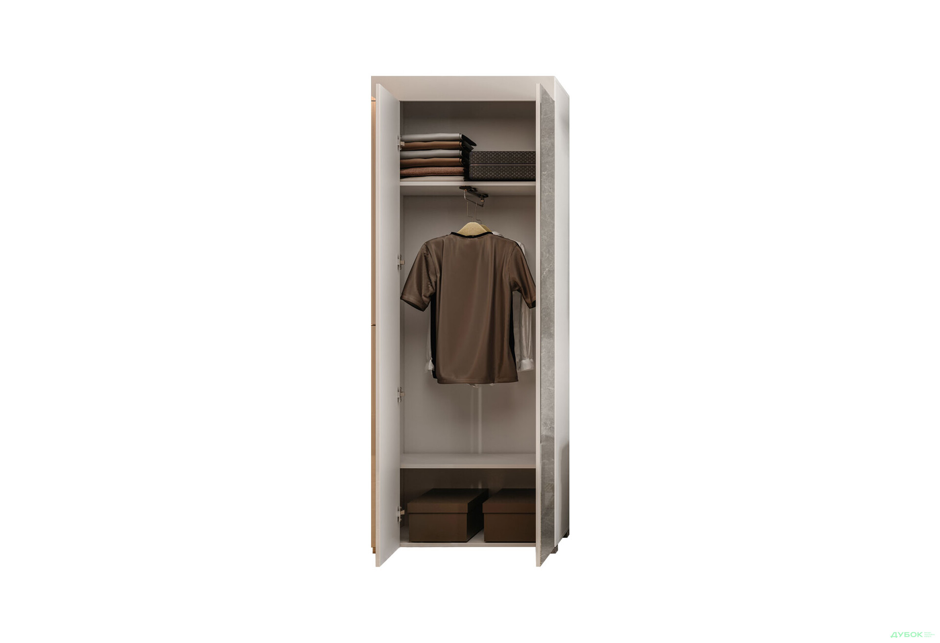 Изображение 4 - Шкаф MiroMark Аманда 2-дверный с зеркалом 75 см, глянец белый