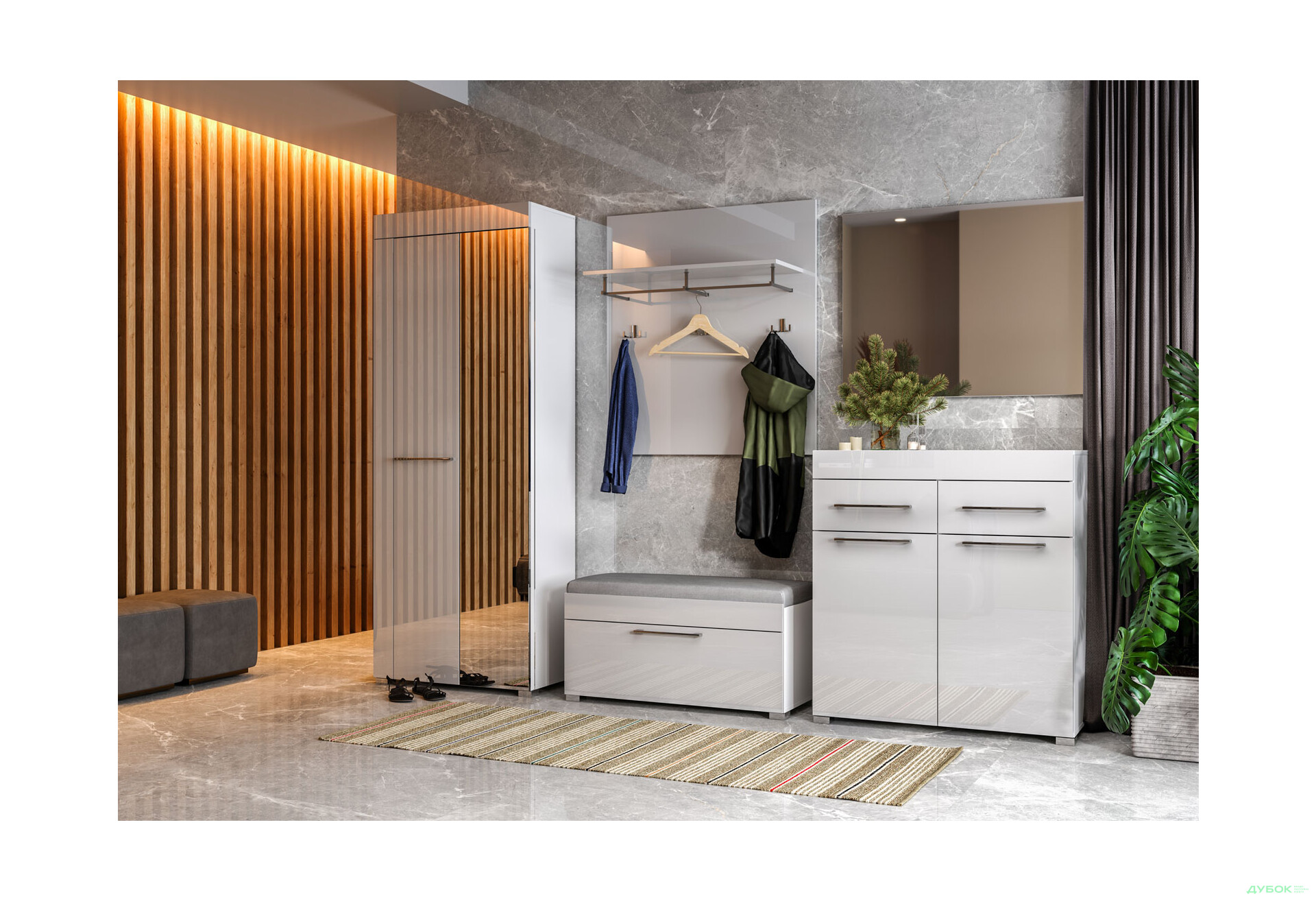 Передпокій Аманда Комплект 2.55 MiroMark - Зображення 1 Зображення 1 - Передпокій Аманда Комплект 2.55 MiroMark