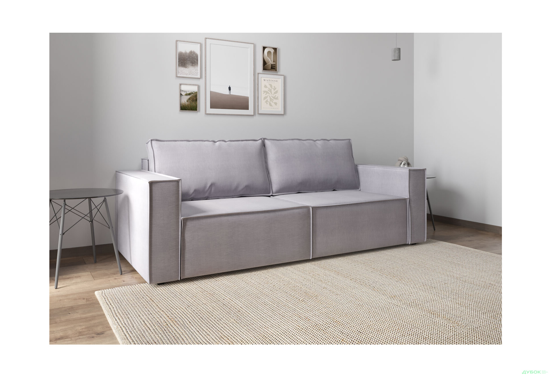 Диван Вика Микадо 242x115 см, светло-серый (Life 24) - Изображение 2 Изображение 2 - Диван Вика Микадо 242x115 см, светло-серый (Life 24)