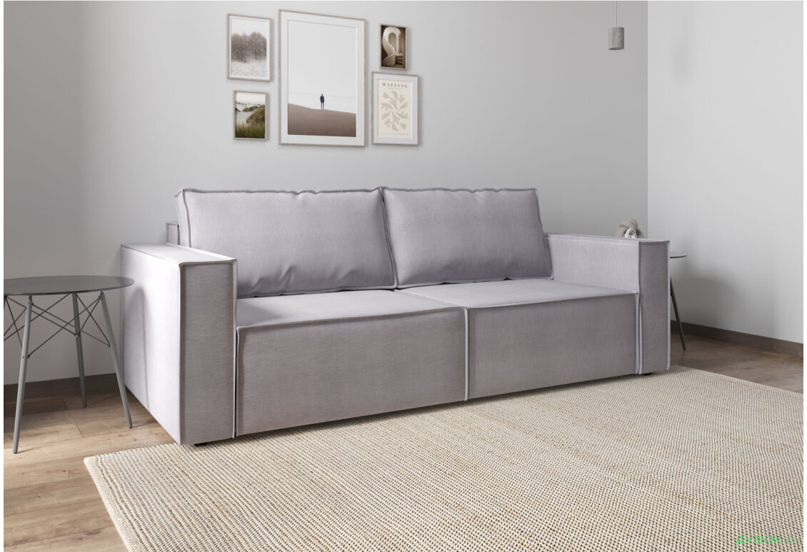 Диван Вика Микадо 242x115 см, светло-серый (Life 24) - Изображение 2 Изображение 2 - Диван Вика Микадо 242x115 см, светло-серый (Life 24)