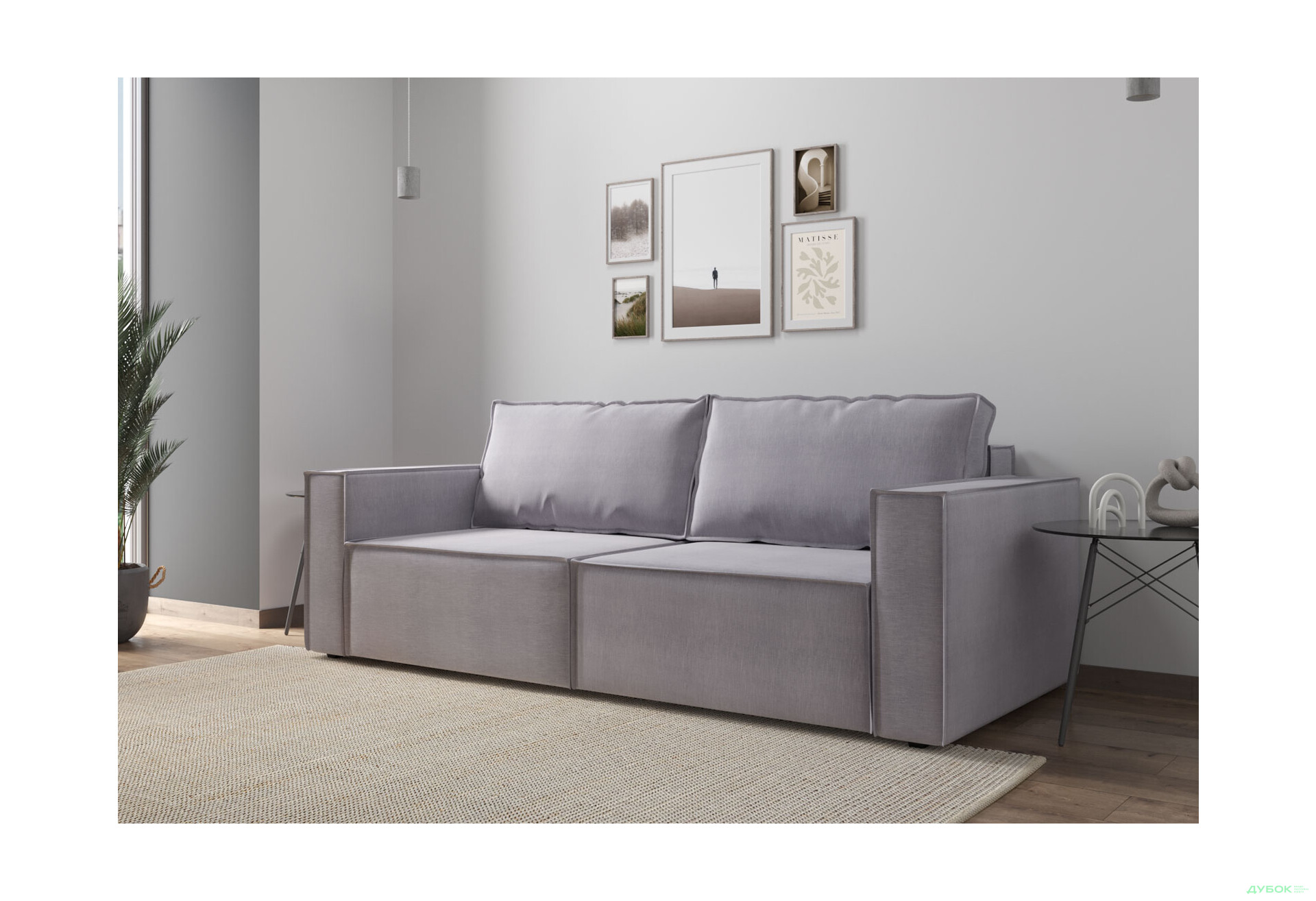 Диван Вика Микадо 242x115 см, светло-серый (Life 24) - Изображение 4 Изображение 4 - Диван Вика Микадо 242x115 см, светло-серый (Life 24)