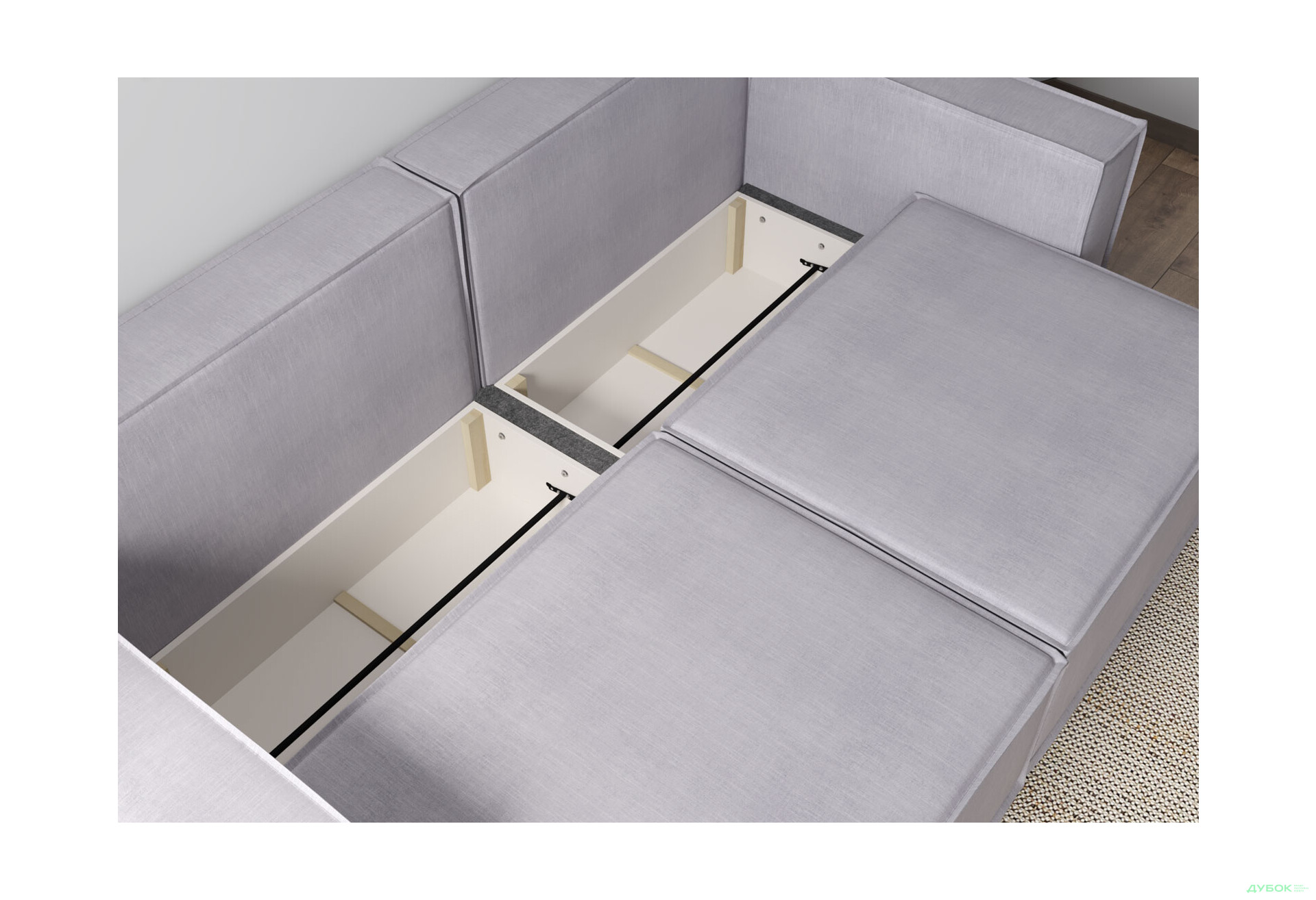 Диван Вика Микадо 242x115 см, светло-серый (Life 24) - Изображение 6 Изображение 6 - Диван Вика Микадо 242x115 см, светло-серый (Life 24)