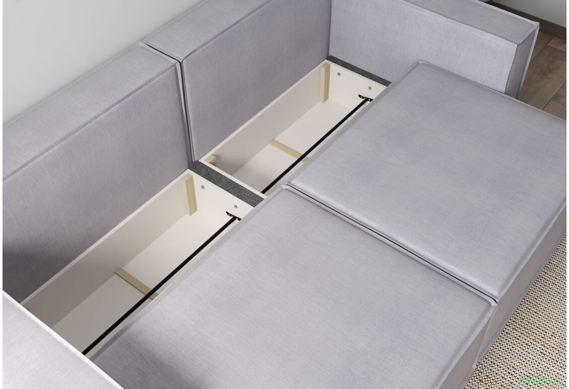 Диван Вика Микадо 242x115 см, светло-серый (Life 24) - Изображение 6 Изображение 6 - Диван Вика Микадо 242x115 см, светло-серый (Life 24)