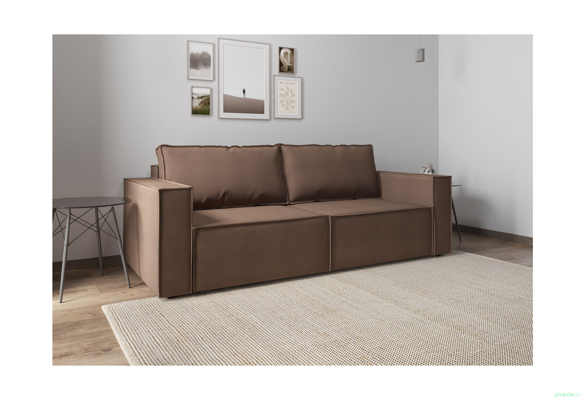 Диван Вика Микадо 242x115 см, темно-коричневый (Steam 46) - Изображение 2 Изображение 2 - Диван Вика Микадо 242x115 см, темно-коричневый (Steam 46)