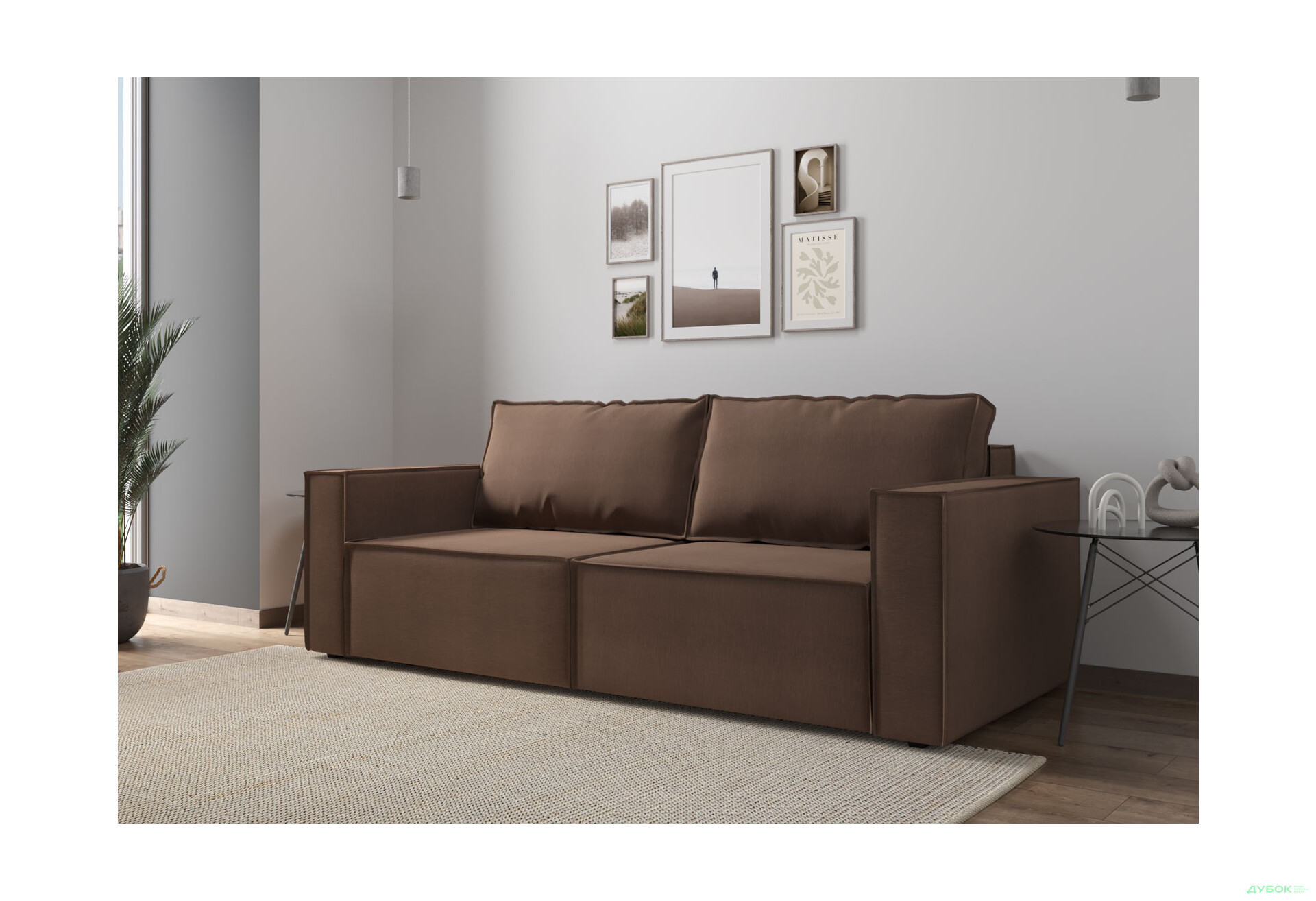 Диван Вика Микадо 242x115 см, темно-коричневый (Steam 46) - Изображение 3 Изображение 3 - Диван Вика Микадо 242x115 см, темно-коричневый (Steam 46)