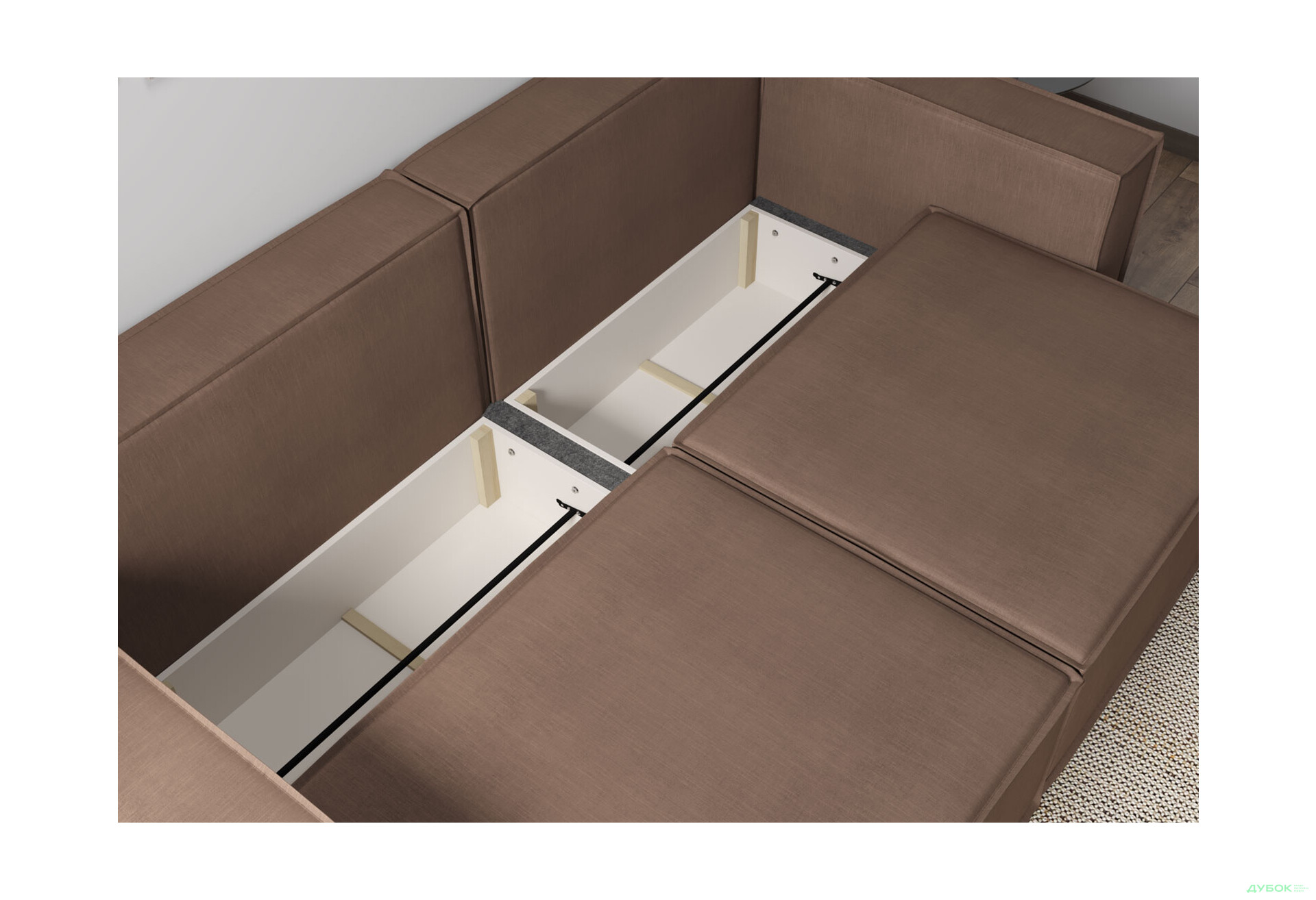 Диван Вика Микадо 242x115 см, темно-коричневый (Steam 46) - Изображение 6 Изображение 6 - Диван Вика Микадо 242x115 см, темно-коричневый (Steam 46)