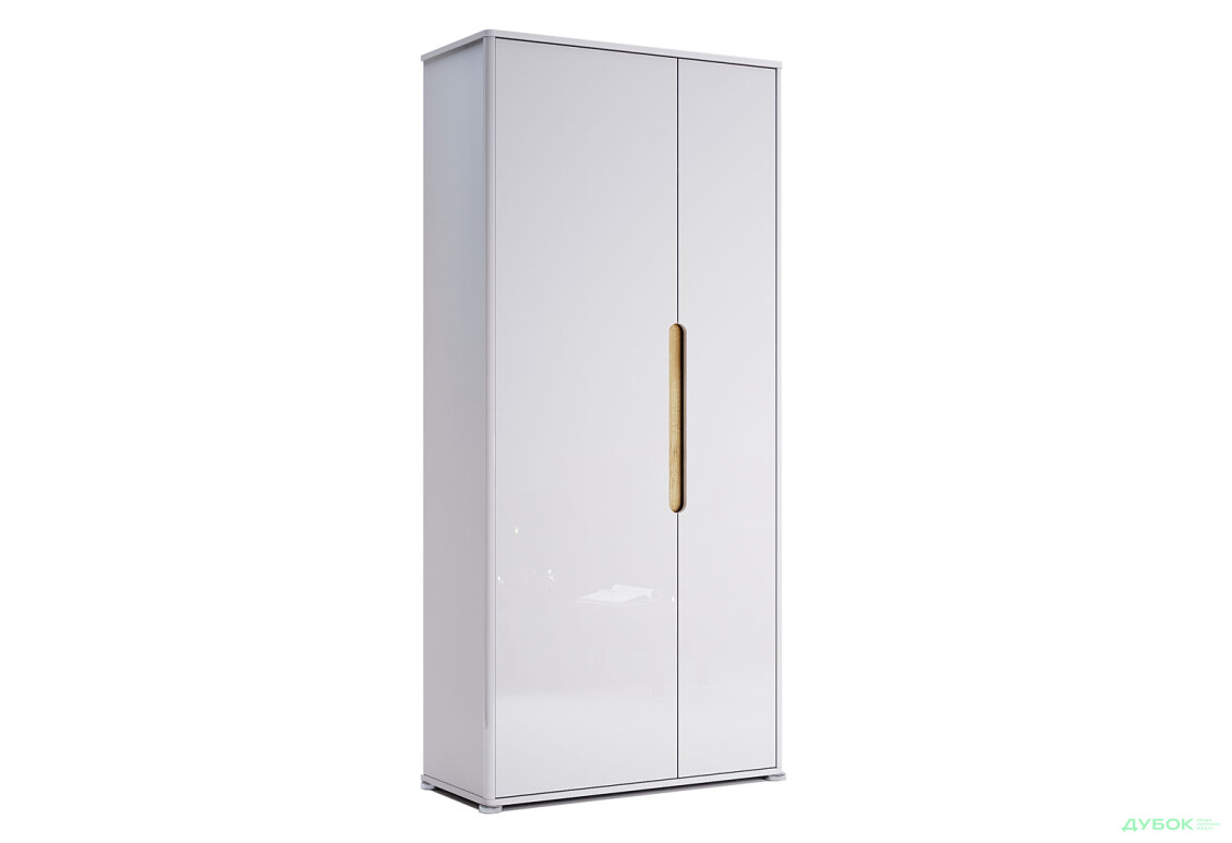 Фото 2 - Шафа MiroMark Стелла 2-дверна без дзеркал 90 см, глянець білий