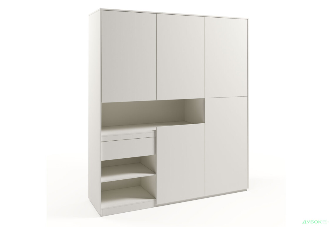 Шафа Moreli RS-2 з полицями, дверцятами та шухлядою 184 см, біла - Зображення 3 Зображення 3 - Шафа Moreli RS-2 з полицями, дверцятами та шухлядою 184 см, біла