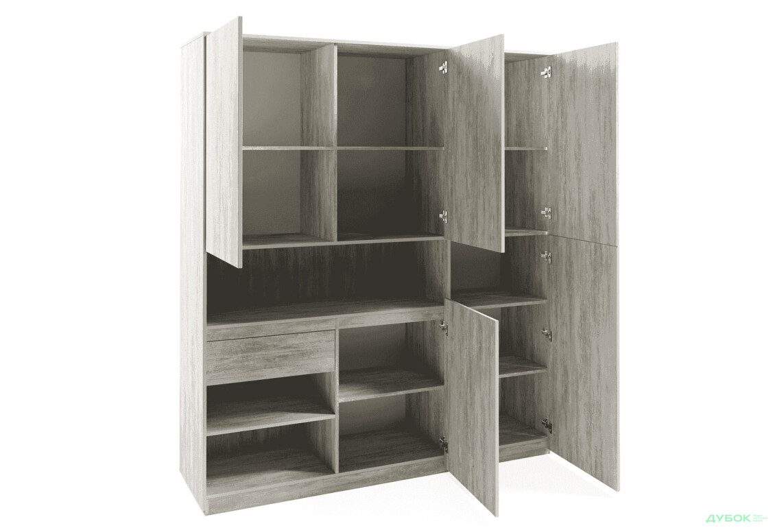 Шафа Moreli RS-2 з полицями, дверцятами та шухлядою 184 см, біла - Зображення 4 Зображення 4 - Шафа Moreli RS-2 з полицями, дверцятами та шухлядою 184 см, біла