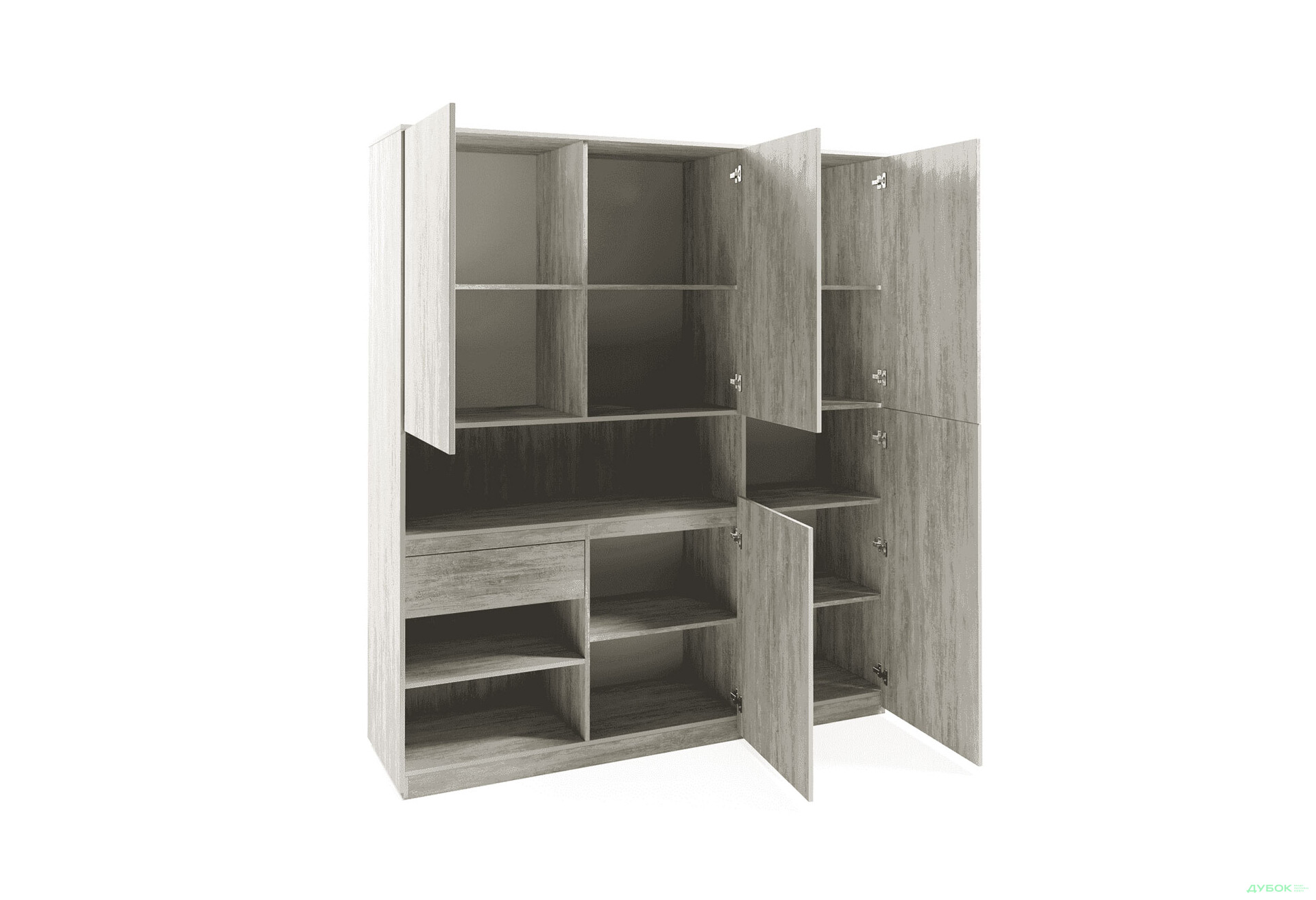 Шафа Moreli RS-2 з полицями, дверцятами та шухлядою 184 см, дуб сонома - Зображення 3 Зображення 3 - Шафа Moreli RS-2 з полицями, дверцятами та шухлядою 184 см, дуб сонома