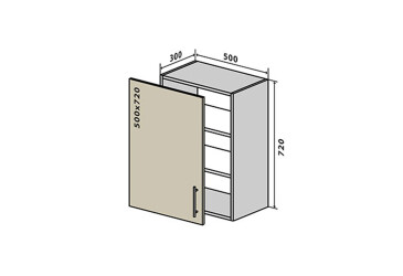 В5 Тумба 1Д 50 Моно Luxe VIP-master