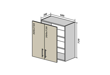 В6 Тумба 2Д 60 Моно Luxe VIP-master