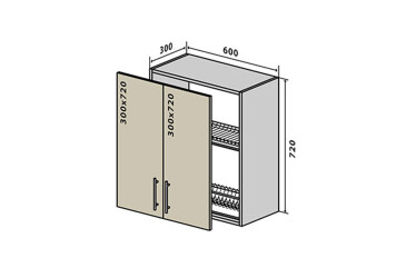 В7 Тумба Сушка 2Д 60 Моно Luxe Вип-Мастер