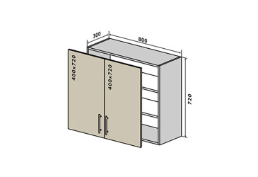 В8 Тумба 2Д 80 Моно Luxe VIP-master
