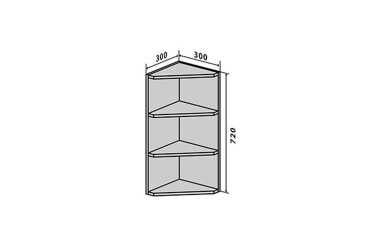 В15 Полиці кутові 72 Моно Luxe VIP-master
