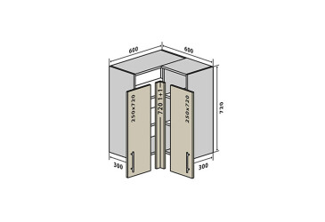 В18 Тумба кутова 60х60 Моно Luxe VIP-master