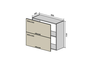 В21 Тумба 2Д 80 Моно Luxe VIP-master