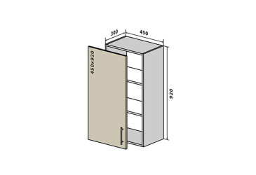 В44 Тумба 1Д 45 Моно Luxe Вип-Мастер