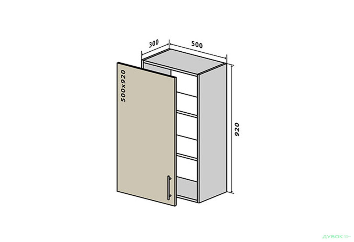 В45 Тумба 1Д 50 Моно Luxe Вип-Мастер