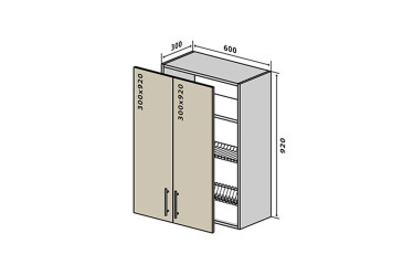 В47 Тумба 2Д 60 Сушка Моно Luxe VIP-master