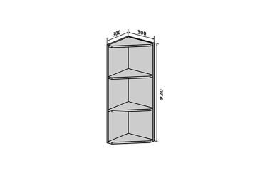 В55 Полки угловые 92 Моно Luxe Вип-Мастер