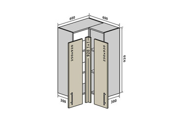 В58 Тумба кутова 60х60 Моно Luxe VIP-master