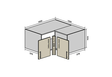 В83 Тумба кутова 100 Моно Luxe VIP-master