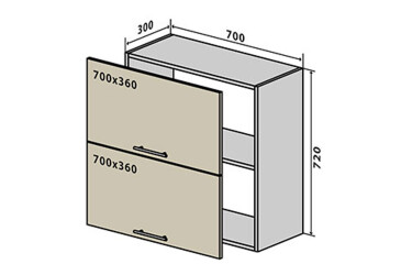В90 Тумба 2Д 70 Моно Luxe VIP-master