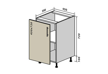 Н4 Тумба 1Д 45 Моно Luxe Вип-Мастер