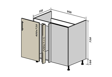 Н15 Заглушка мийка 1Д 95 Моно Luxe VIP-master