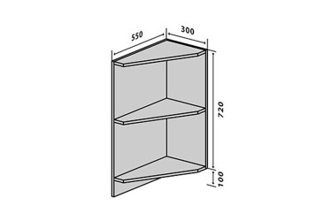 Н17 Полки угловые Моно Luxe Вип-Мастер