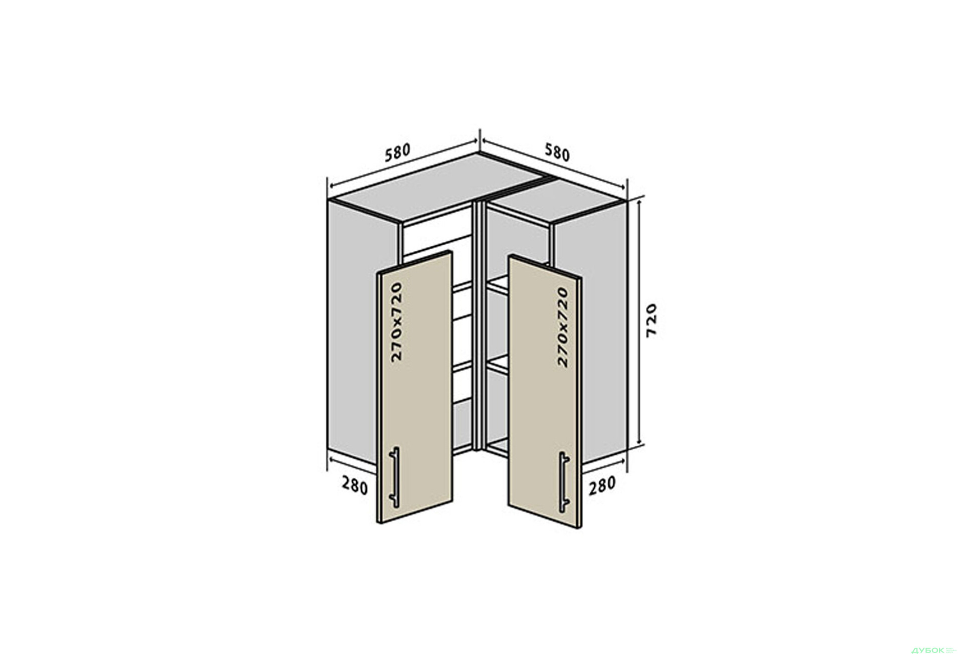 Изображение 1 - В18 Тумба угловая 58 Бета Вип-Мастер