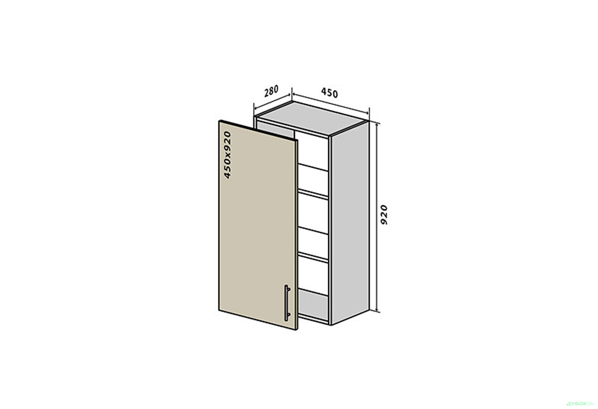 Зображення 1 - В44 Тумба 1Д 45 Бета VIP-master