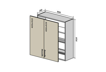 В49 Тумба 2Д 80 Сушка Бета VIP-master