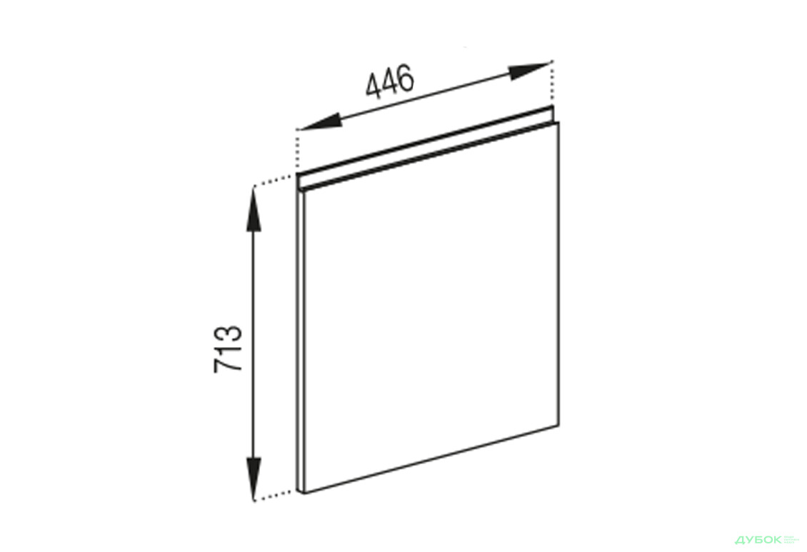 Фасад под посудомойку Ф 45 ПМ Влада Svit Mebliv