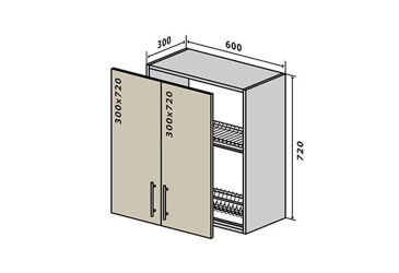 В7 Тумба Сушка 2Д 60 Бета Люкс VIP-master