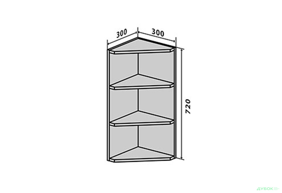 В15 Полиці кутові 72 Бета Люкс VIP-master - Зображення 1 Зображення 1 - В15 Полиці кутові 72 Бета Люкс VIP-master