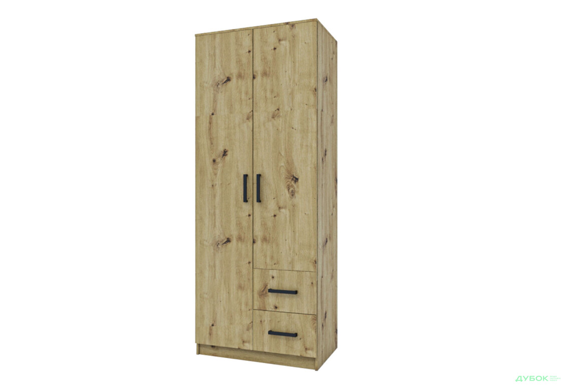 Шкаф Garant NV Simple / Симпл 2-дверная с 2 ящиками 80 см дуб артизан