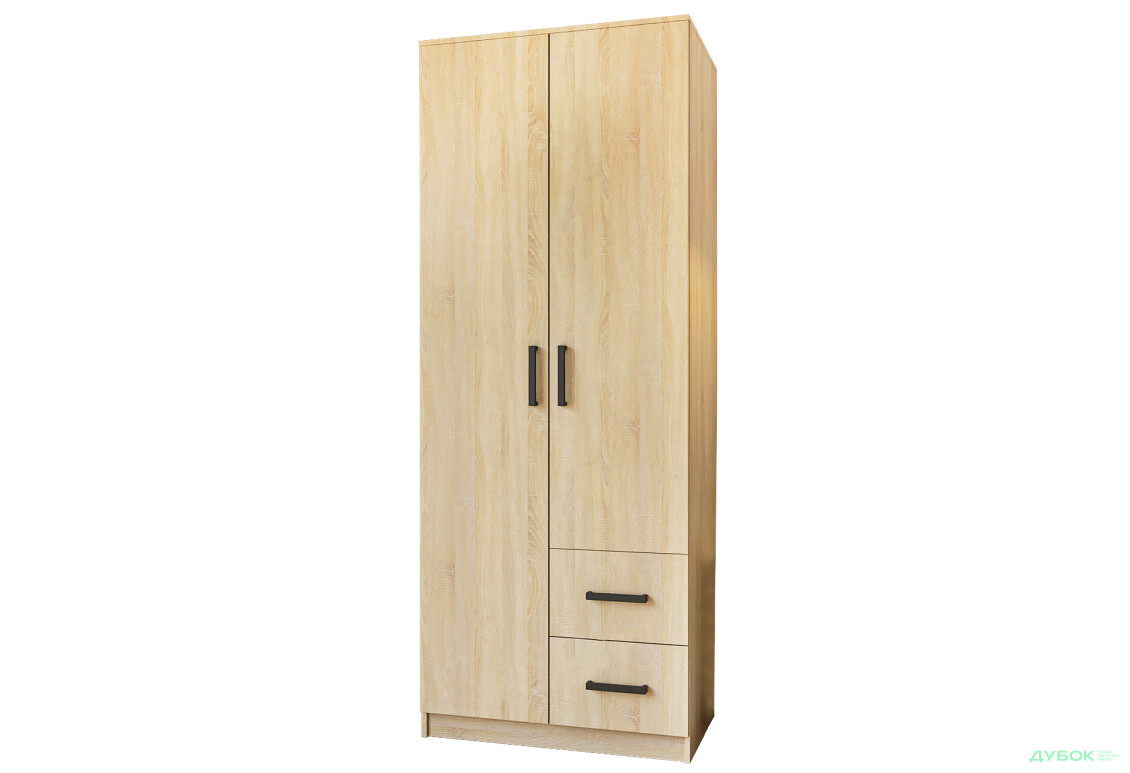 Шкаф Garant NV Simple / Симпл 2-дверная с 2 ящиками 80 см дуб сонома