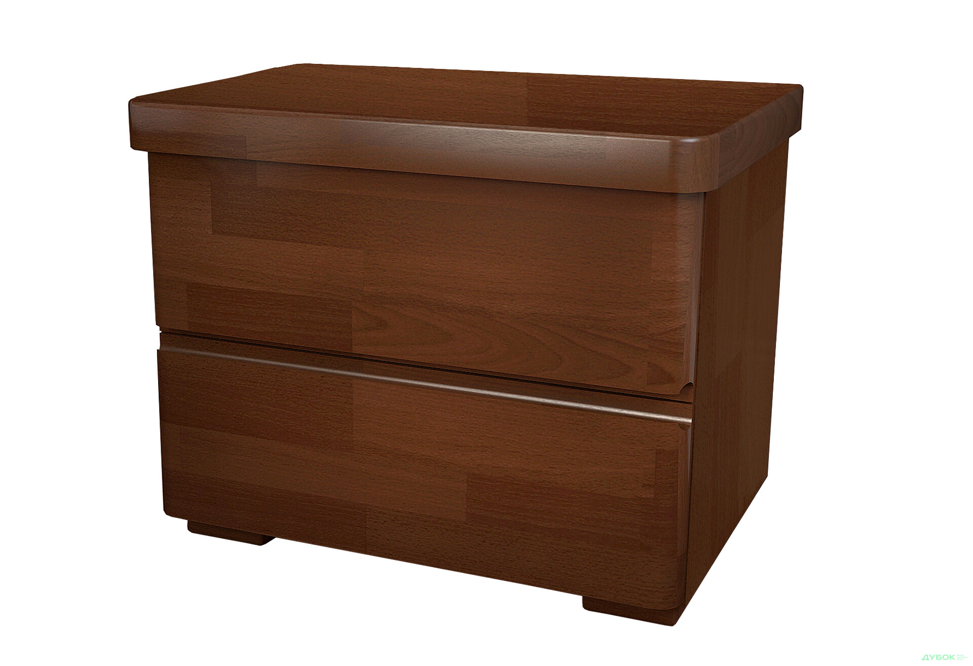 Тумба приліжкова Arbor Drev Регіна з 2 шухлядами 50 см темний горіх сосна - Зображення 1 Зображення 1 - Тумба приліжкова Arbor Drev Регіна з 2 шухлядами 50 см темний горіх сосна