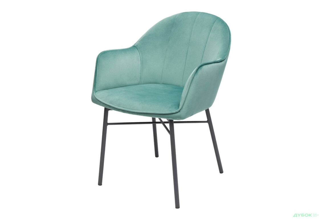 Стілець кухонний Bjorn Лестер 58x62x83 см м'який з підлокітниками