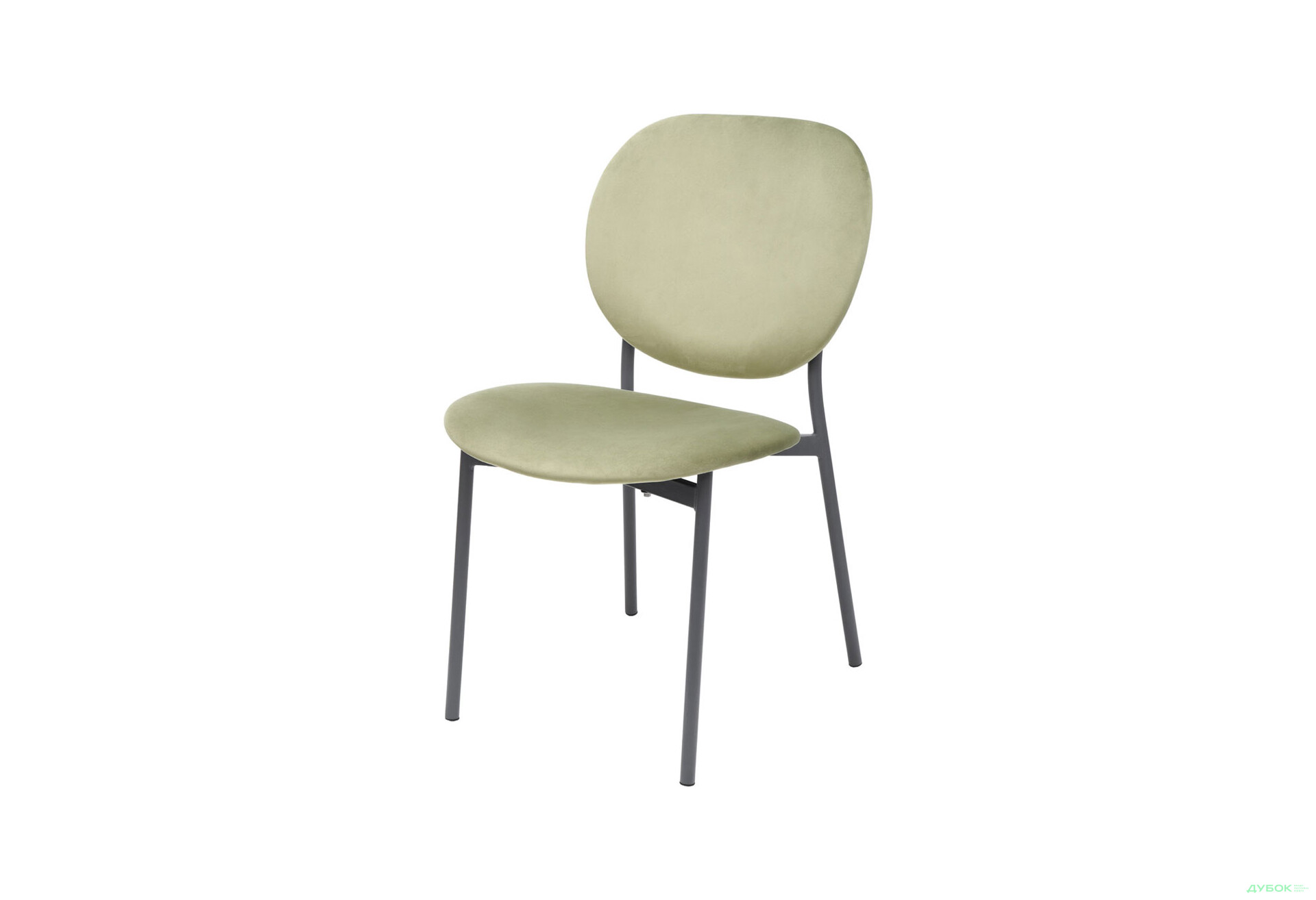 Стілець кухонний Bjorn Карл 47x62x88 см м'який, оливковий Magic Velvet 2243, опора сіра - Зображення 1 Зображення 1 - Стілець кухонний Bjorn Карл 47x62x88 см м'який, оливковий Magic Velvet 2243, опора сіра