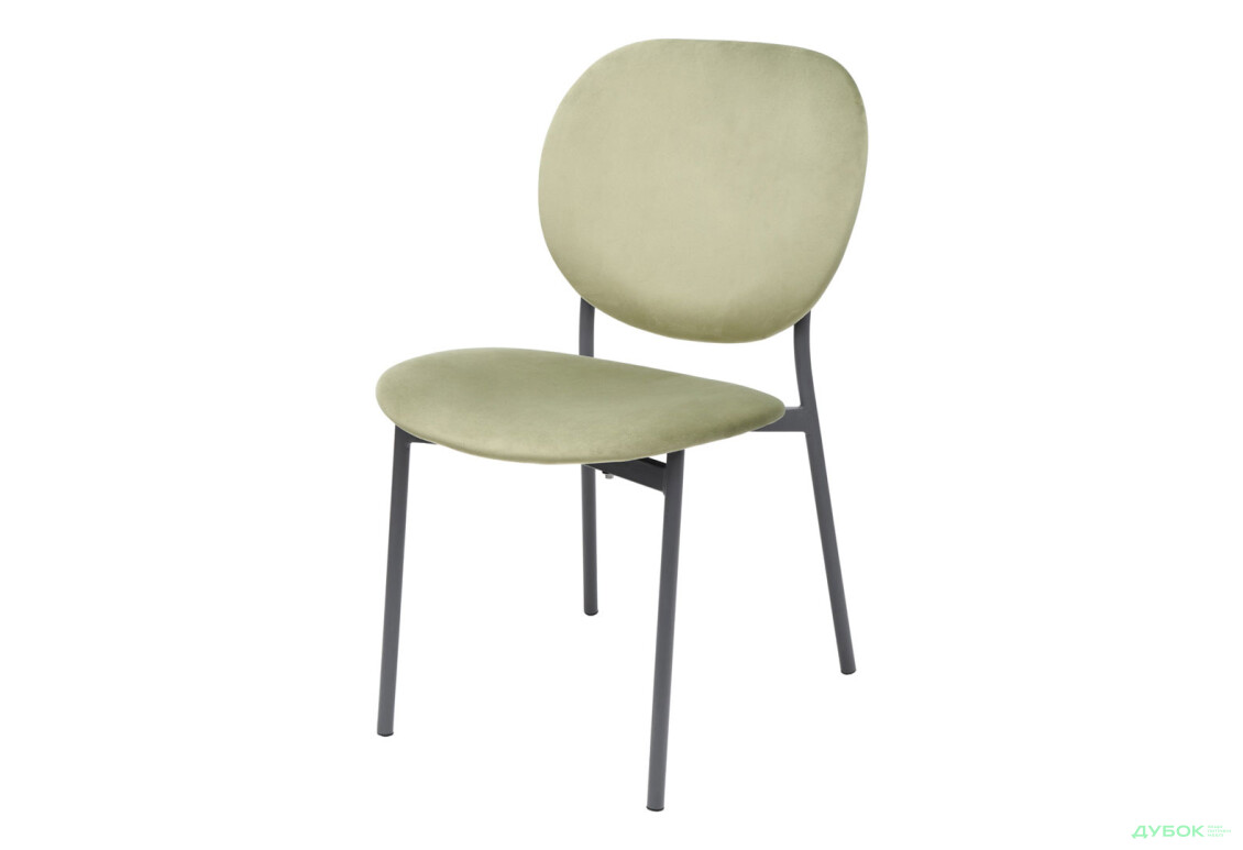 Стілець кухонний Bjorn Карл 47x62x88 см м'який, оливковий Magic Velvet 2243, опора сіра - Зображення 1 Зображення 1 - Стілець кухонний Bjorn Карл 47x62x88 см м'який, оливковий Magic Velvet 2243, опора сіра