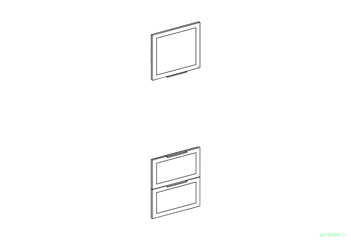 Фасад П 60 ДШ п/мікрохв. (h-920) Анна Світ Меблів