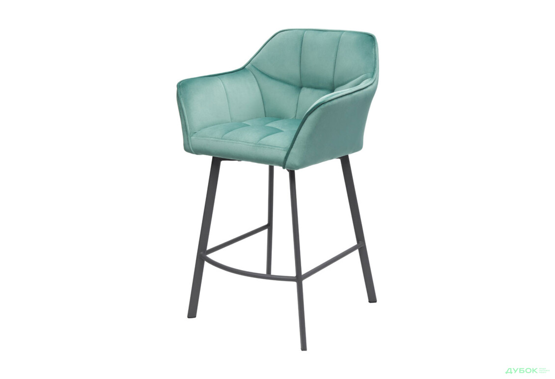 Стул полубарный Bjorn Френк РВ 59x52x96 см, светло зеленый Riviera 34, опора серая