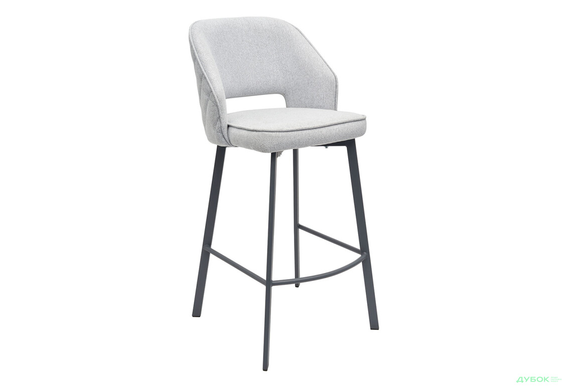 Зображення 3 - Стілець барний Bjorn Андре В 51x60x105 см, сірий Solid 83, опора сіра
