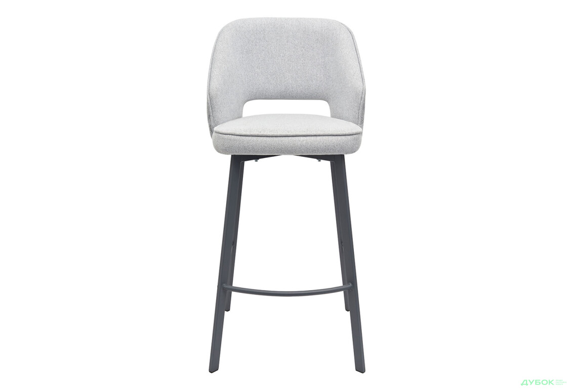 Зображення 2 - Стілець барний Bjorn Андре В 51x60x105 см, сірий Solid 83, опора сіра