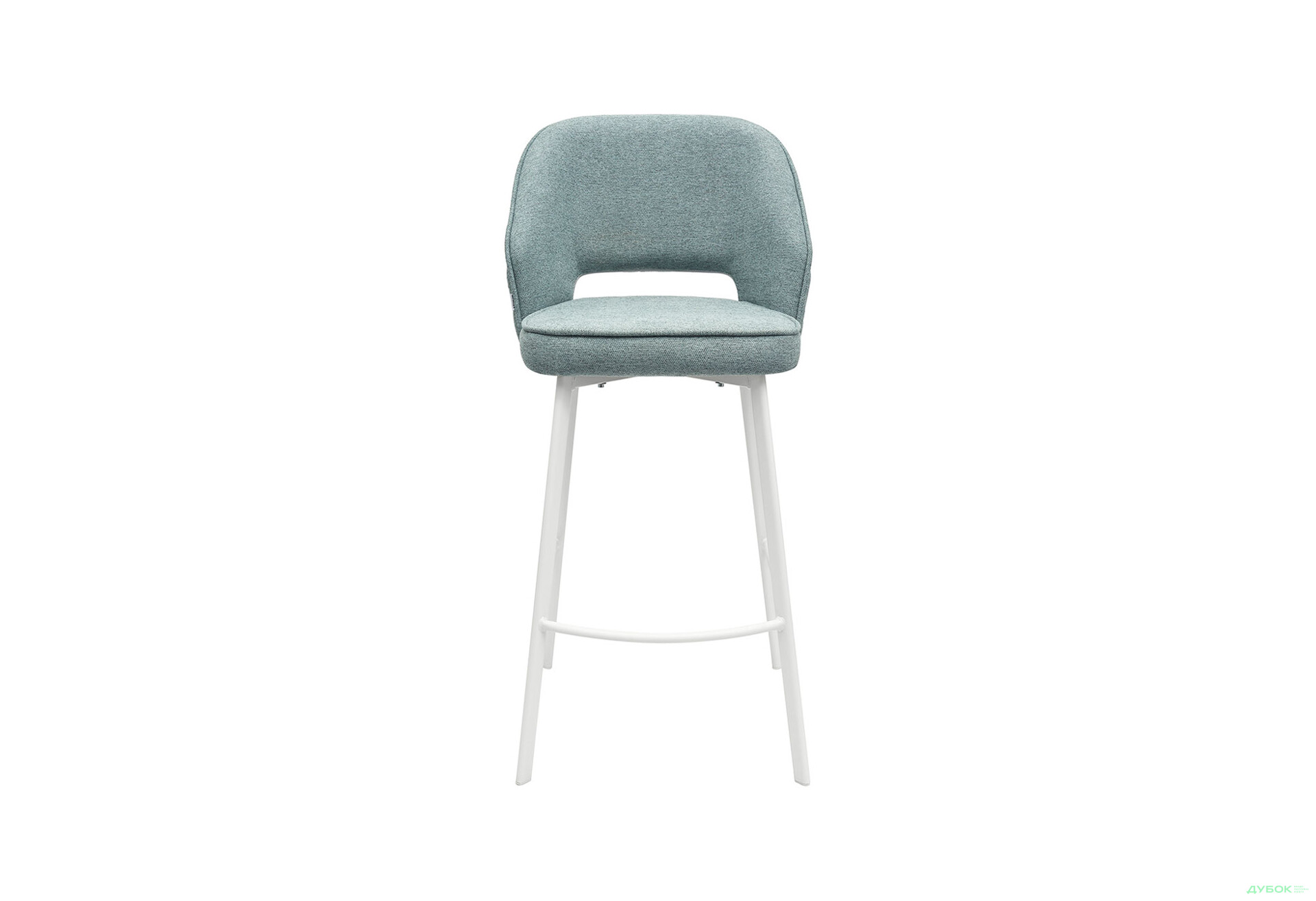 Изображение 2 - Стул барный Bjorn Андре В 51x60x105 см, серо-голубой Gemma 76, опора белая