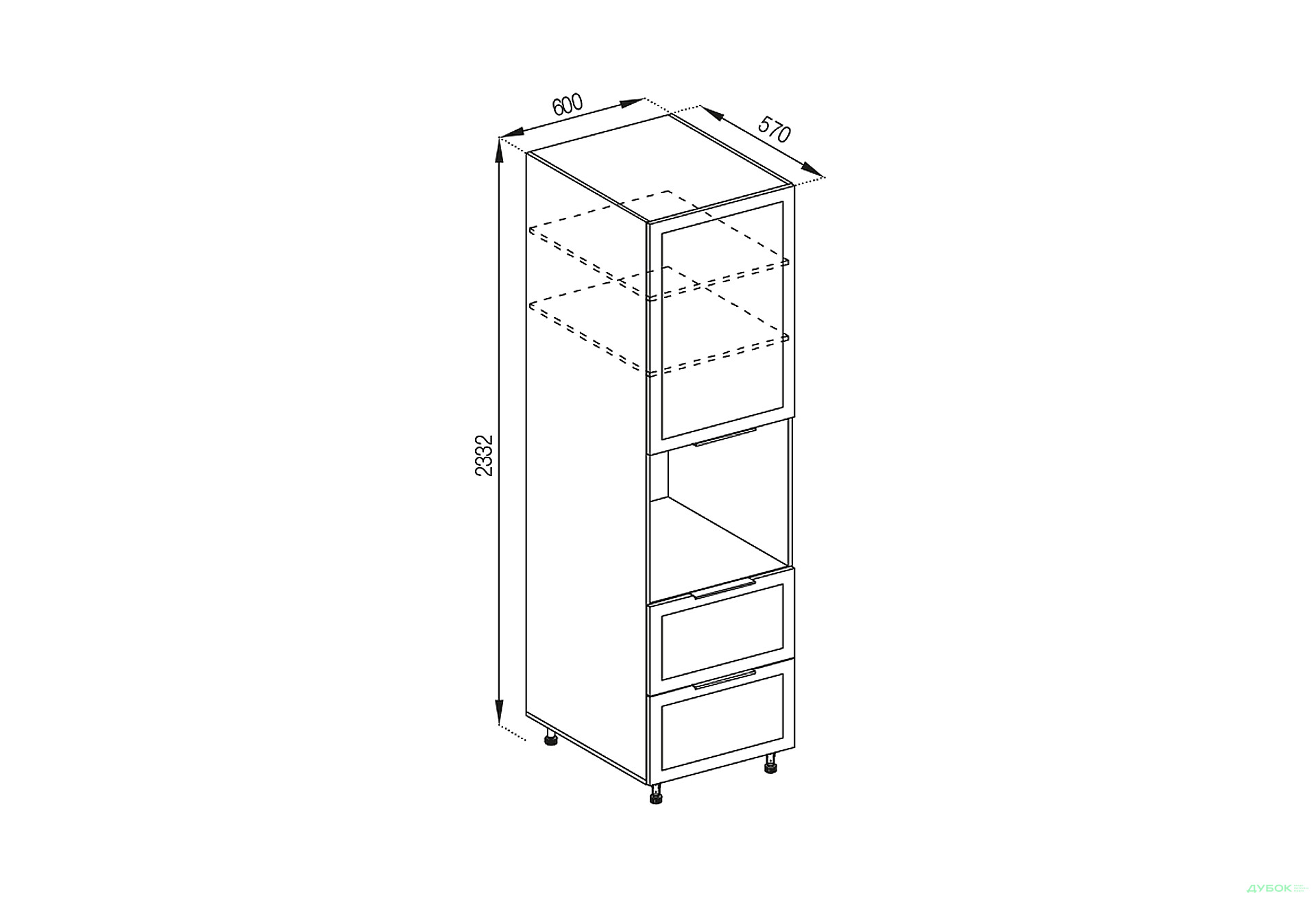 Изображение 1 - П 60 ДШ LUX (h-920) Анна Svit Mebliv